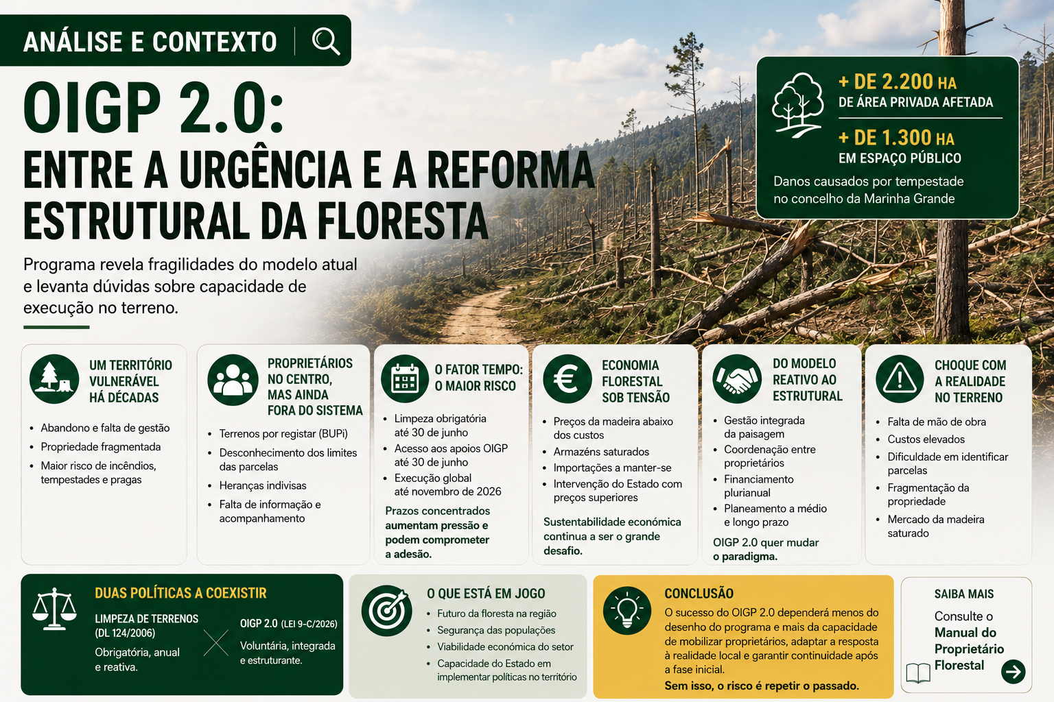 OIGP 2.0: Entre apoios e prazos, floresta enfrenta desafios estruturais