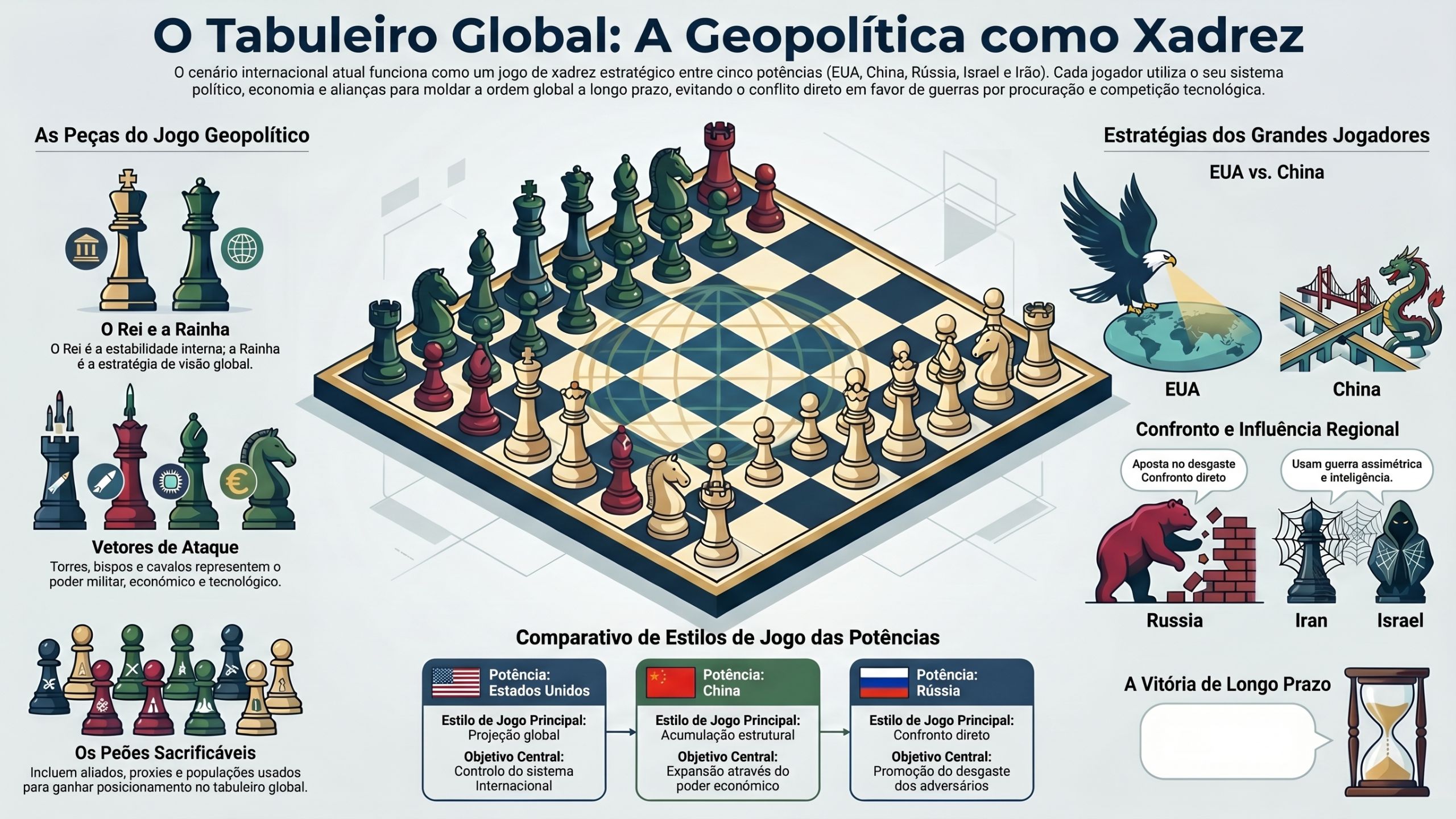 Geopolítica global em modo Xadrez