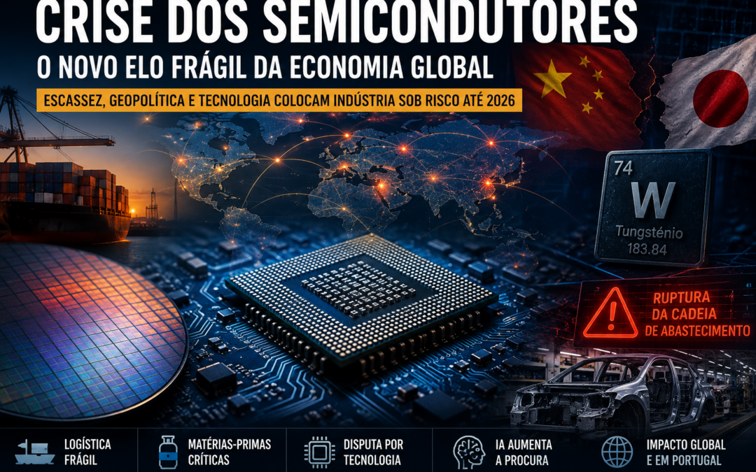 Crise dos semicondutores agrava-se até 2026 com impacto global e efeitos em Portugal