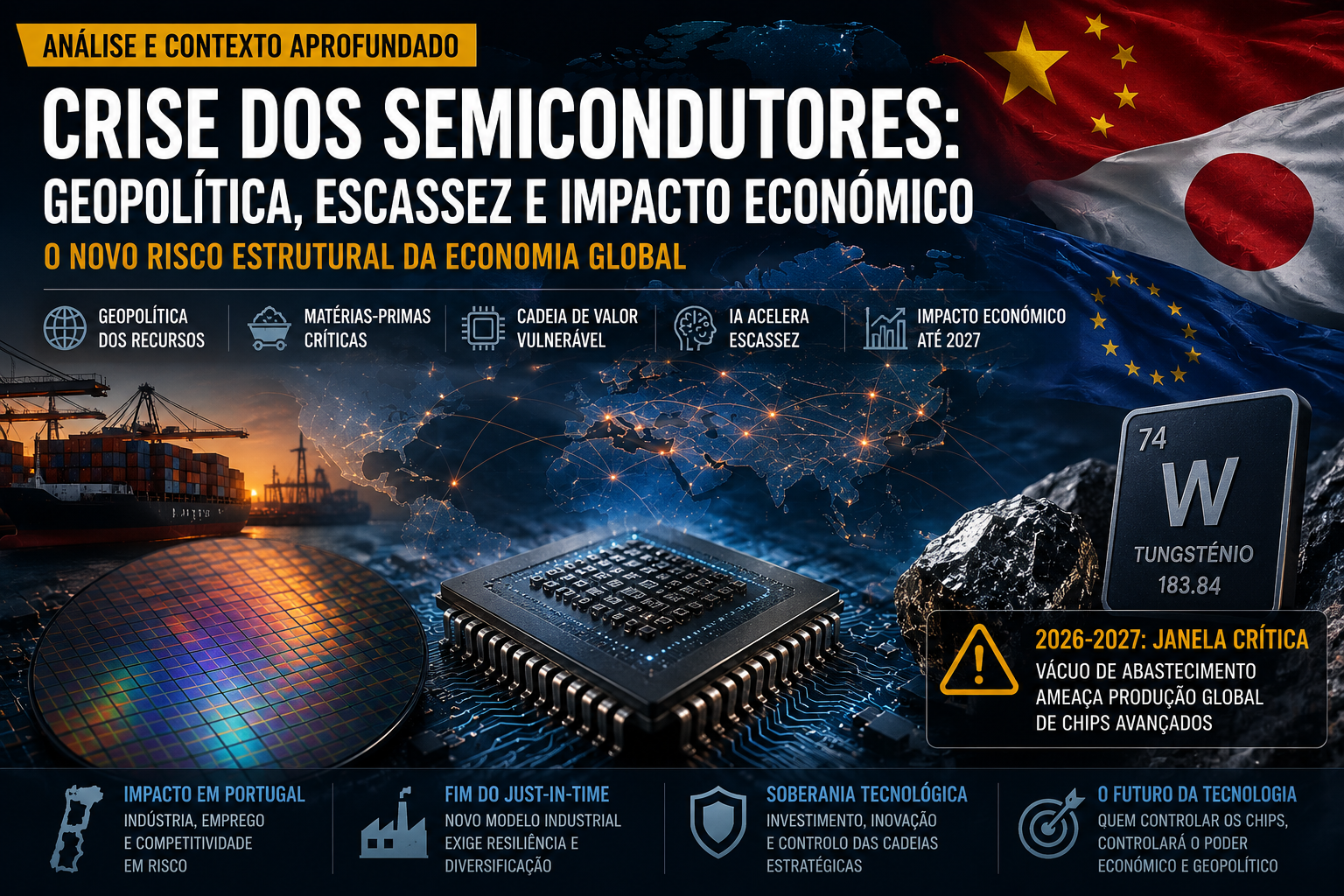 Crise dos semicondutores: uma vulnerabilidade estrutural com impacto económico e geopolítico