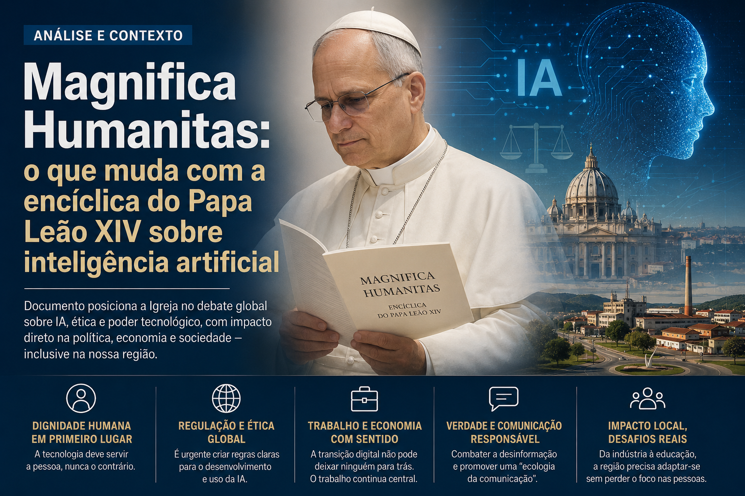 Magnifica Humanitas: o alerta global sobre tecnologia e humanidade
