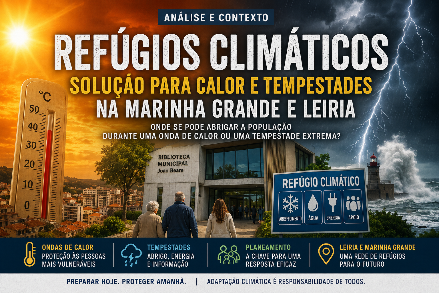 Refúgios climáticos em Leiria e na Marinha Grande: onde está o plano para proteger a população?