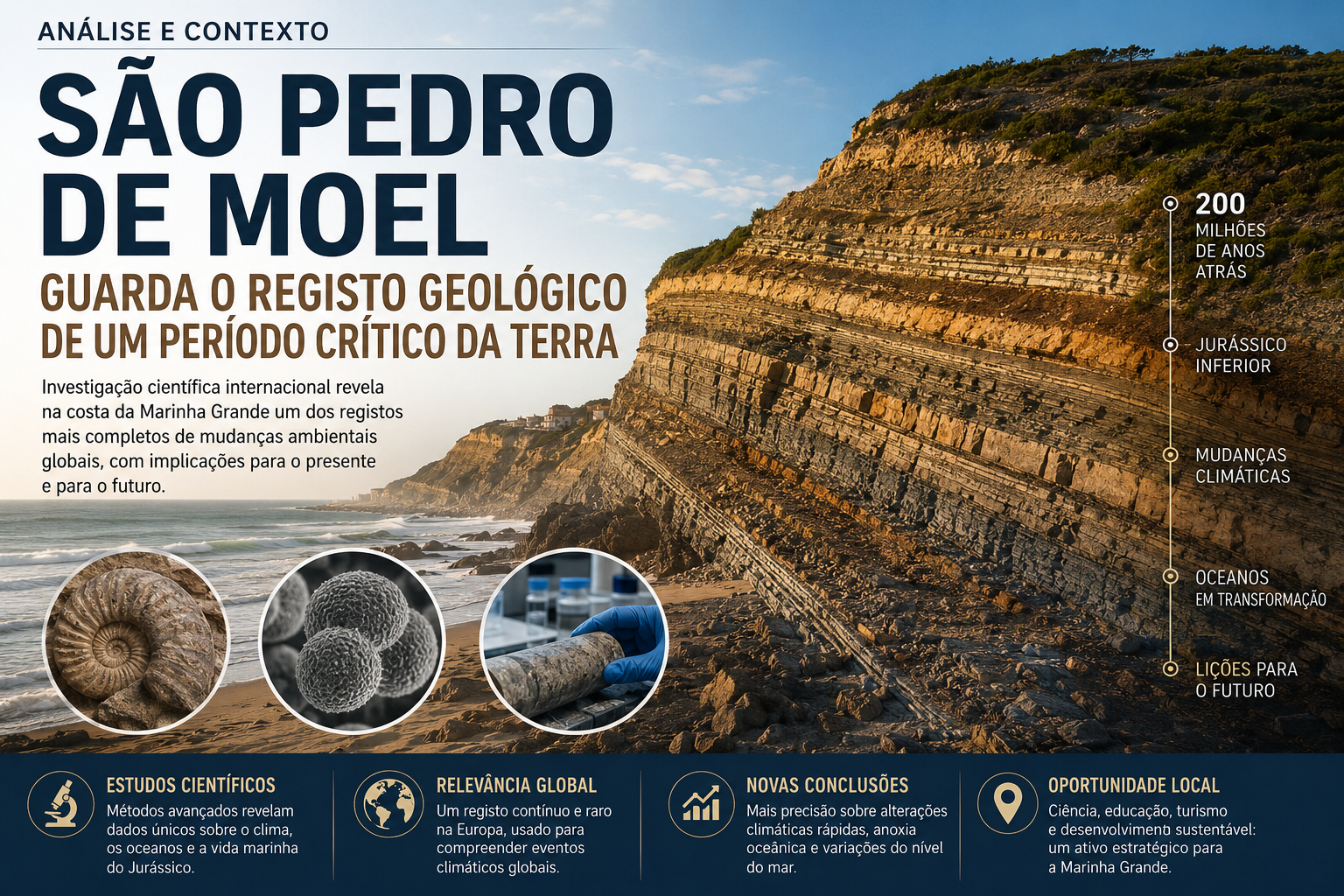São Pedro de Moel guarda registo geológico único de período crítico da Terra