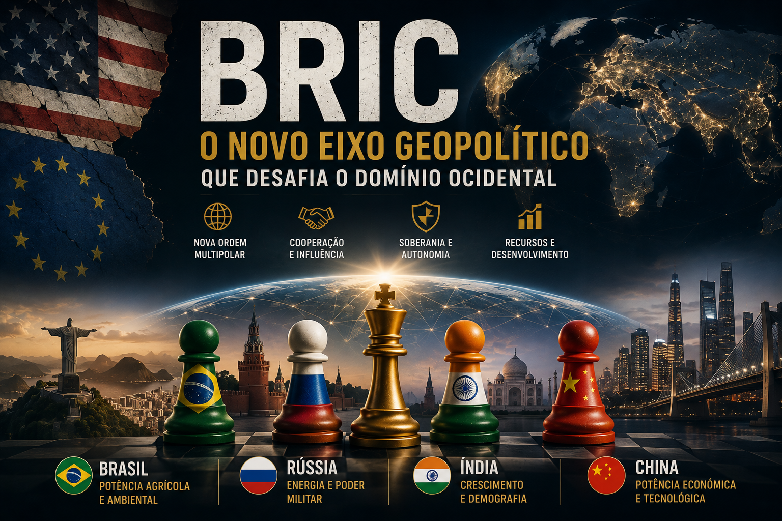 BRIC: o novo eixo geopolítico que desafia o domínio ocidental