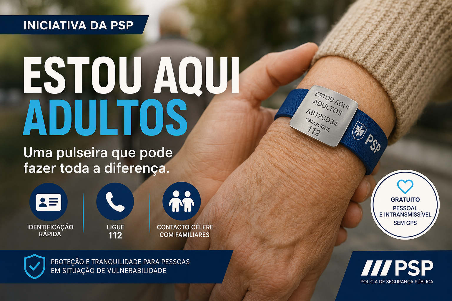 Programa “Estou Aqui Adultos” ajuda a localizar rapidamente pessoas vulneráveis em caso de desorientação