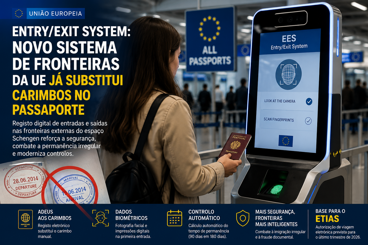 Entry/Exit System: novo sistema de fronteiras da UE já substitui carimbos no passaporte