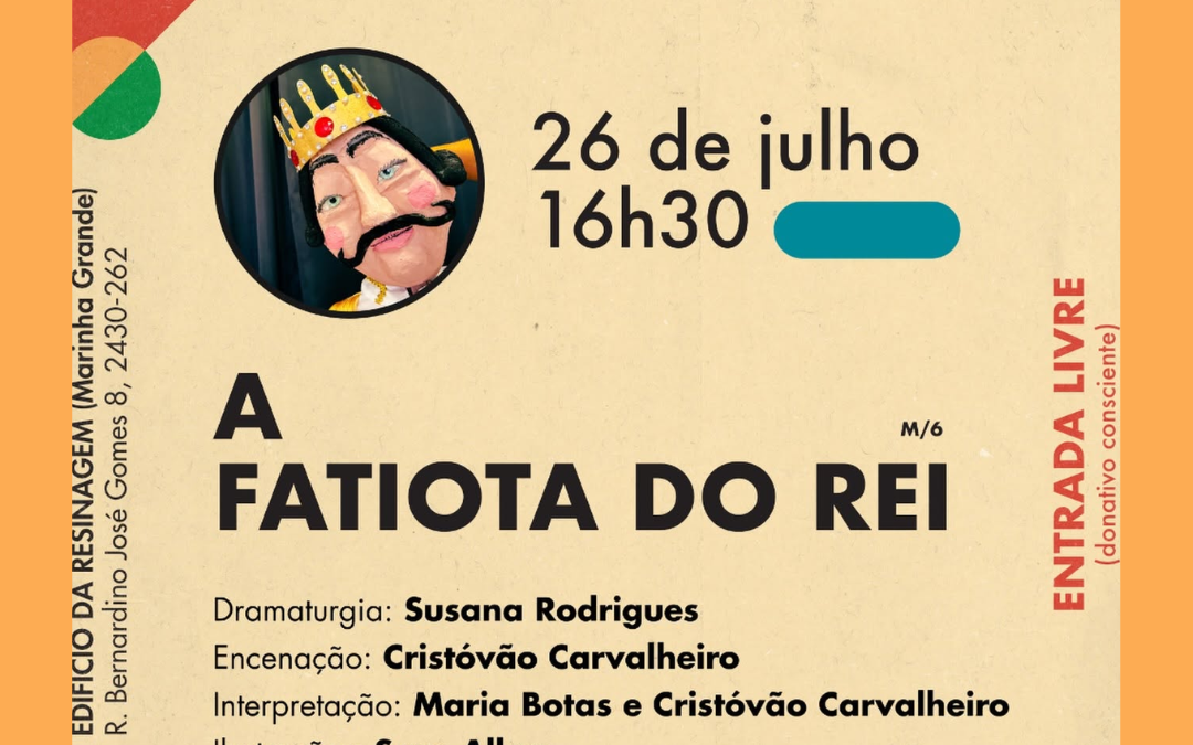 A Fatiota do Rei encerra III Ciclo de Teatro na Resinagem com entrada livre para toda a família